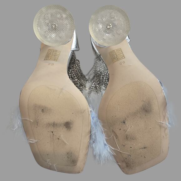 Jeffrey Campbell Dynamite Feather Heels Sz. 6.5 - Picture 5 of 9